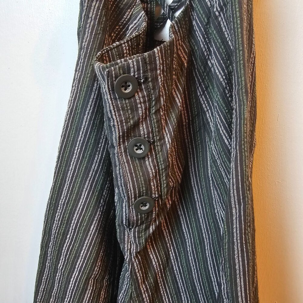 Free People Striped Short Crisscross Overall, Cotton, 2" Inseam, Sz M - Picture 5 of 10